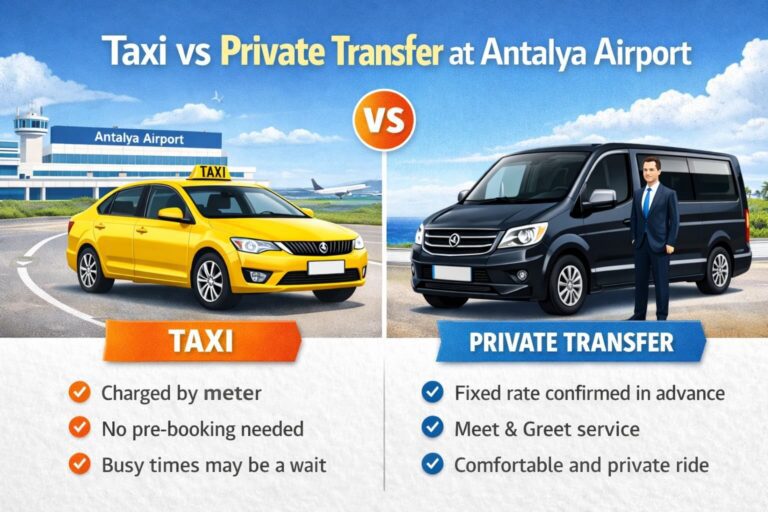 Taxi vs Private Transfer at Antalya Airport